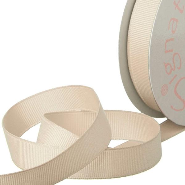 Grosgrain Ribbons |  Ribbon Plain Grosgrain Champagne (15mmx20m) Fabric & Paper Ribbons Gold