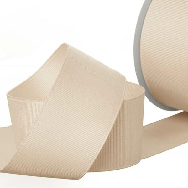 Grosgrain Ribbons |  Ribbon Plain Grosgrain Champagne (38mmx20m) Fabric & Paper Ribbons Gold