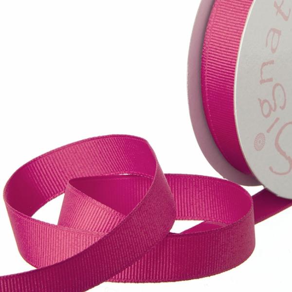 Grosgrain Ribbons |  Ribbon Plain Grosgrain Hot Pink (15mmx20m) Fabric & Paper Ribbons Grosgrain Ribbons