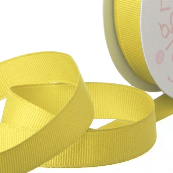 Grosgrain Ribbons |  Ribbon Plain Grosgrain Lemon (25mmx20m) Fabric & Paper Ribbons Grosgrain Ribbons