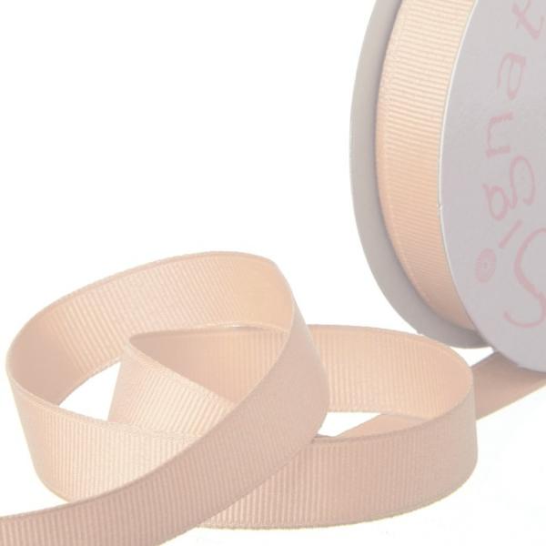 Grosgrain Ribbons |  Ribbon Plain Grosgrain Nude (15mmx20m) Fabric & Paper Ribbons Grosgrain Ribbons