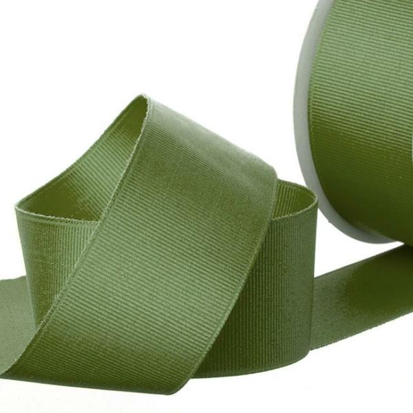 Grosgrain Ribbons |  Ribbon Plain Grosgrain Olive (38mmx20m) Fabric & Paper Ribbons Green