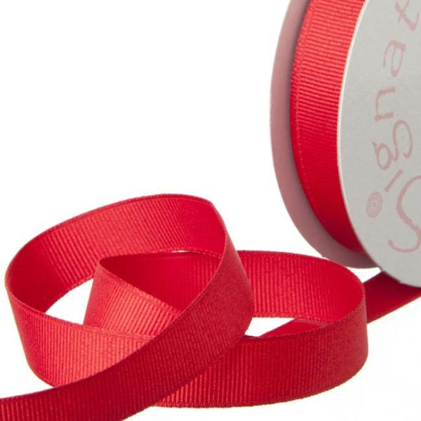 Grosgrain Ribbons |  Ribbon Plain Grosgrain Red (15mmx20m) Fabric & Paper Ribbons Grosgrain Ribbons