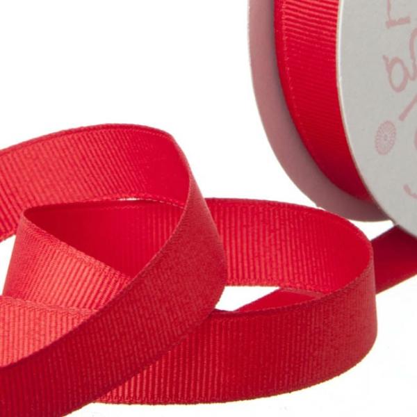 Grosgrain Ribbons |  Ribbon Plain Grosgrain Red (25mmx20m) Fabric & Paper Ribbons Grosgrain Ribbons