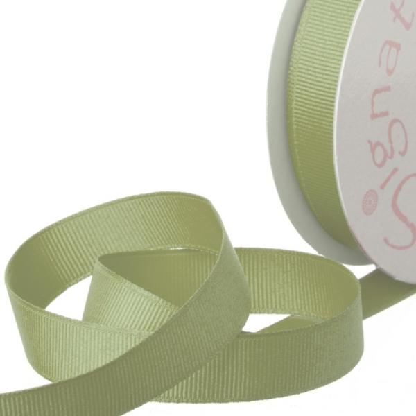 Grosgrain Ribbons |  Ribbon Plain Grosgrain Sage (15mmx20m) Fabric & Paper Ribbons Grosgrain Ribbons