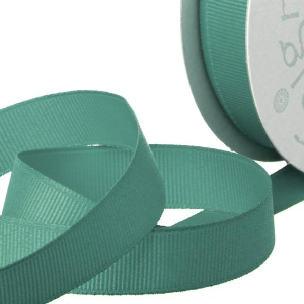 Grosgrain Ribbons |  Ribbon Plain Grosgrain Teal (25mmx20m) Fabric & Paper Ribbons Blue