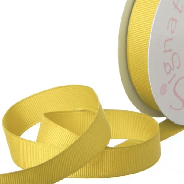 Grosgrain Ribbons |  Ribbon Plain Grosgrain Yellow (15mmx20m) Fabric & Paper Ribbons Grosgrain Ribbons