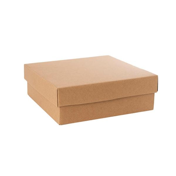 Hamper Boxes |  Gourmet Box Square Small Kraft Brown (24x24x9cmH) Gift Boxes Hamper Boxes