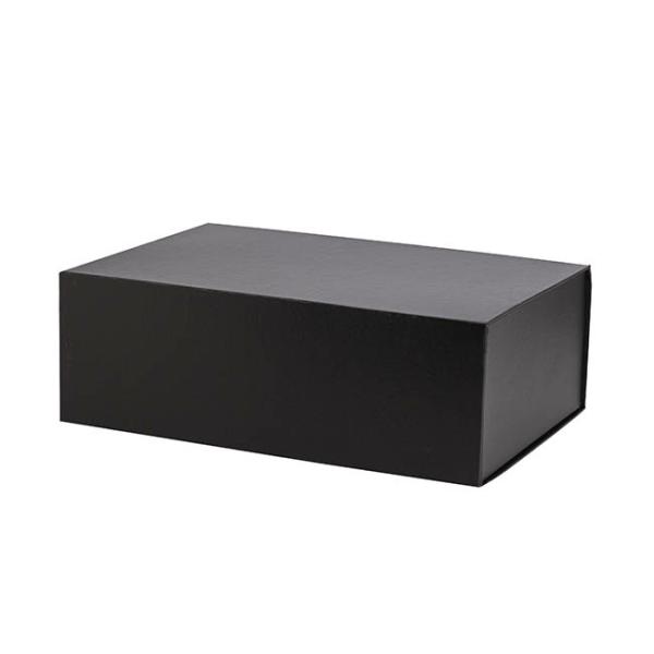 Hamper Boxes |  Gourmet Gift Box Magnetic Flap Large Black (38x26x13cmH) Gift Boxes Black