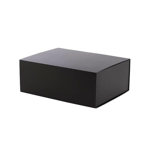 Hamper Boxes |  Gourmet Gift Box Magnetic Flap Medium Black (32x24x12cmH) Gift Boxes Black