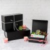 Hamper Boxes |  Gourmet Gift Box Magnetic Flap Medium Black (32x24x12cmH) Gift Boxes Black