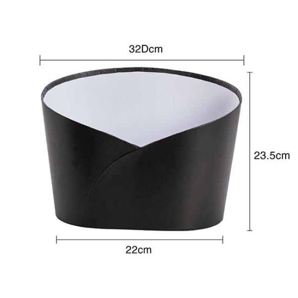 Hamper Boxes |  Hamper Bucket Oval Large Black (32x22x23.5cmH) Gift Boxes Black