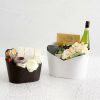 Hamper Boxes |  Hamper Bucket Oval Medium Black (26.5×18.5x18cmH) Gift Boxes Black