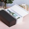 Hamper Boxes |  Wine Box Magnetic Lid Ribbed White (11x9x33.5cmH) Gift Boxes Hamper Boxes