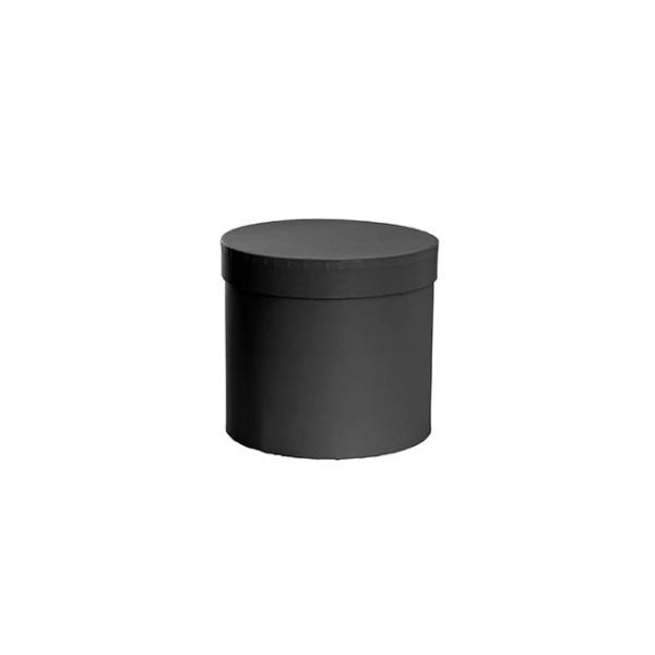 Hat Boxes |  Flower Gift Hat Box Round Black (15cmWx13.5cmH) Gift Boxes Black