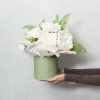 Hat Boxes |  Flower Gift Hat Box Round Eucalyptus (15cmWx13.5cmH) Gift Boxes Hat Boxes