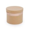 Hat Boxes |  Flower Hat Box Ribbon Round Set 3 Brown Kraft (18.5cmx15cmH) Gift Boxes Hat Boxes