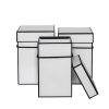 Hat Boxes |  Gift Flower Box Deluxe Square Silhouette White (18x25cmH) S3 Gift Boxes Hat Boxes