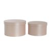 Hat Boxes |  Gift Flower Box Ribbed Round Blush Pink Set 2 (24×14.5Hcm) Gift Boxes Hat Boxes