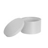 Hat Boxes |  Gift Flower Box Ribbed Round Warm White Set 2 (24×14.5Hcm) Gift Boxes Hat Boxes