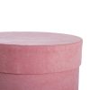 Hat Boxes |  Hat Gift Box Deluxe Suede Pink Set 2 (20Dx22cmH) Gift Boxes Hat Boxes