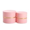 Hat Boxes |  Luxe Hat Gift Box Pink With Gold Insert Set 2 (18.5Dx15cmH) Gift Boxes Hat Boxes