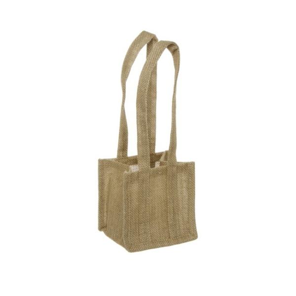 Jute Gift Bags |  Natural Jute Posy Bag With Plastic Liner (13.5×13.5×13.5cmH) Gift Bags Jute Gift Bags