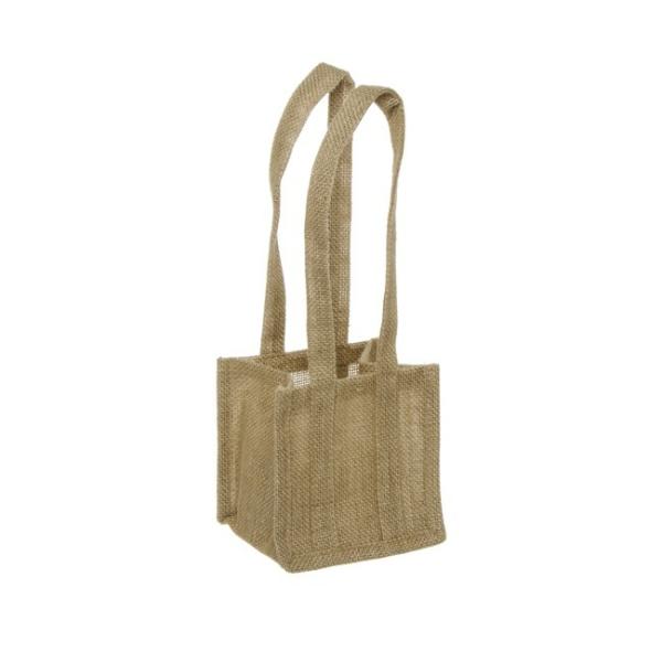 Jute Gift Bags |  Natural Jute Posy Bag With Plastic Liner (15x15x14cmH) Gift Bags Jute Gift Bags