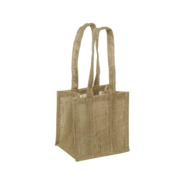 Jute Gift Bags |  Natural Jute Posy Bag With Plastic Liner (18x18x17cmH) Gift Bags Jute Gift Bags