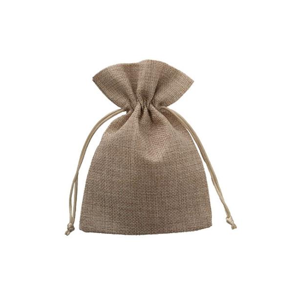 Jute Pouches |  Faux Jute Gift Bomboniere Pouch Med Natural Pk10 (12x17cmH) Gift Bags Jute Pouches