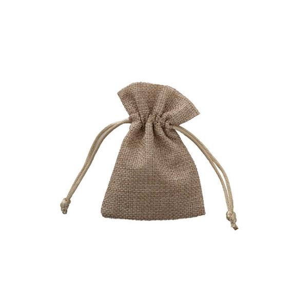 Jute Pouches |  Faux Jute Gift Bomboniere Pouch Small Natural Pk10 (8x10cmH) Gift Bags Jute Pouches