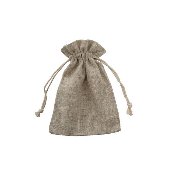 Jute Pouches |  Faux Linen Bomboniere Gift Bag Medium Pk6 Natural(11x16cmH) Gift Bags Jute Pouches