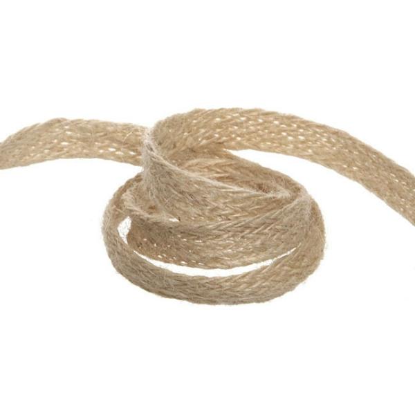 Jute Ribbons |  Natural Jute Twill Ribbon Natural (10mmx10m) Fabric & Paper Ribbons Brown