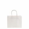 Kraft Paper Carry Bags |  Kraft Paper Bag Boutique Med White Pk10 (220Wx80Gx180mmH) Gift Bags Kraft Paper Carry Bags