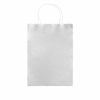 Kraft Paper Carry Bags |  Kraft Paper Bag Shopper Large Silver Pk10 (205Wx110Gx275mmH) Christmas Kraft Bags Christmas Kraft Bags