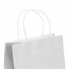 Kraft Paper Carry Bags |  Kraft Paper Bag Shopper Large Silver Pk10 (205Wx110Gx275mmH) Christmas Kraft Bags Christmas Kraft Bags