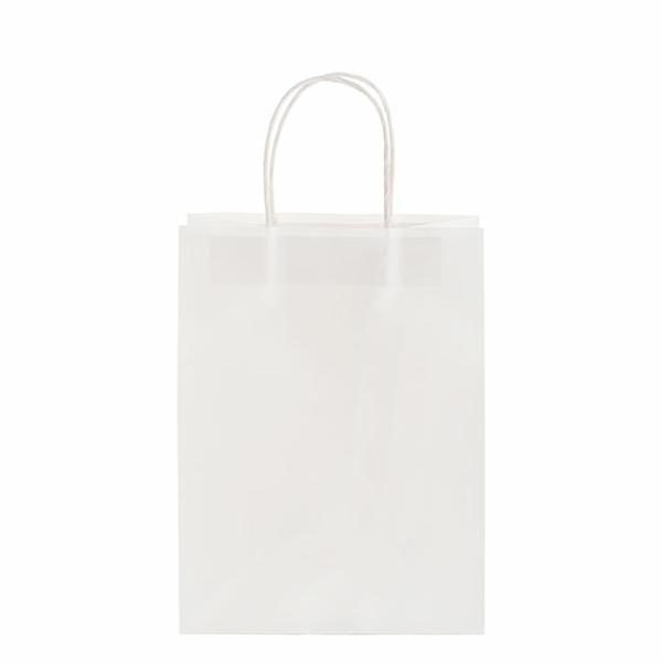 Kraft Paper Carry Bags |  Kraft Paper Bag Shopper Large White Pk10 (240Wx120Gx355mmH) Gift Bags Kraft Paper Carry Bags