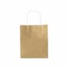 Kraft Paper Carry Bags |  Kraft Paper Bag Shopper Medium Gold Pk10 (180Wx85Gx215mmH) Christmas Kraft Bags Christmas Kraft Bags