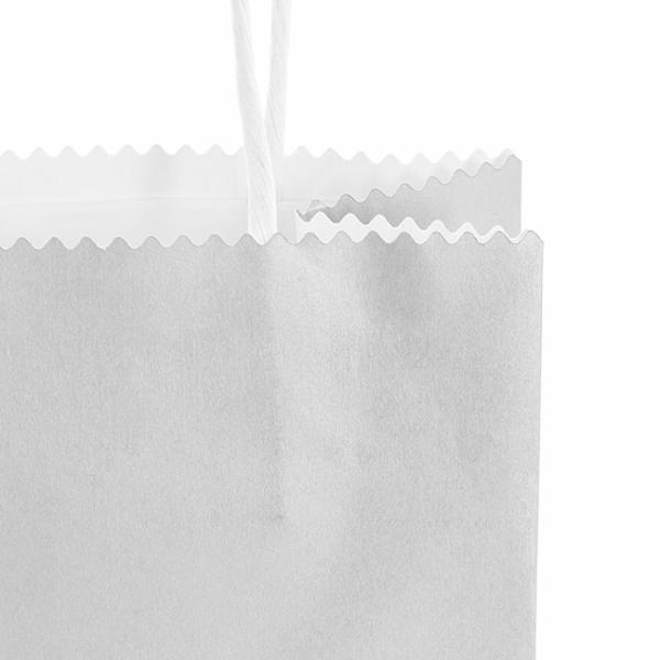 Kraft Paper Carry Bags |  Kraft Paper Bag Shopper Medium Silver Pk10 (180Wx85Gx215mmH) Christmas Kraft Bags Christmas Kraft Bags