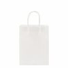 Kraft Paper Carry Bags |  Kraft Paper Bag Shopper Medium White Pk10 (205Wx110Gx275mmH) Gift Bags Kraft Paper Carry Bags