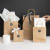 Kraft Paper Carry Bags |  Kraft Paper Bag Shopper Mini Brown Pack 10 (140Wx75Gx165mmH) Gift Bags Kraft Paper Carry Bags