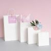 Kraft Paper Carry Bags |  Kraft Paper Bag Shopper Mini White Pack 10 (140Wx75Gx165mmH) Gift Bags Kraft Paper Carry Bags