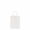 Kraft Paper Carry Bags |  Kraft Paper Bag Shopper Mini White Pack 10 (140Wx75Gx165mmH) Gift Bags Kraft Paper Carry Bags