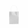 Kraft Paper Carry Bags |  Kraft Paper Bag Shopper Small Silver Pk10 (150Wx80Gx200mmH) Christmas Kraft Bags Christmas Kraft Bags