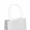 Kraft Paper Carry Bags |  Kraft Paper Bag Shopper Small Silver Pk10 (150Wx80Gx200mmH) Christmas Kraft Bags Christmas Kraft Bags