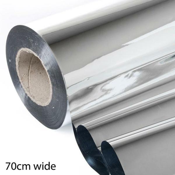 Metallic Cello Wrap |  Silver Roll 35 Micron (70cmx300m) Flower Wrap Metallic Cello Wrap