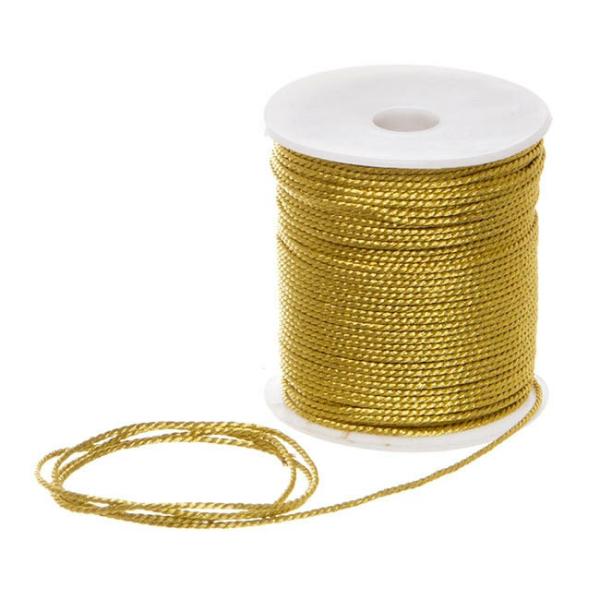 Metallic Cord |  Metallic Cord Braided Non-Elastic Gold (1.5mmx100m) Craft Cord Metallic Cord