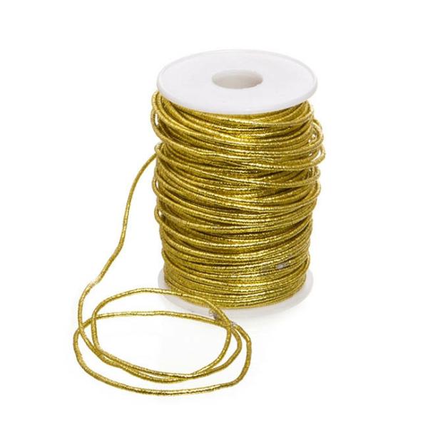 Metallic Cord |  Metallic Cord Braided Wire Gold (2mmx50m) Metallic Cord