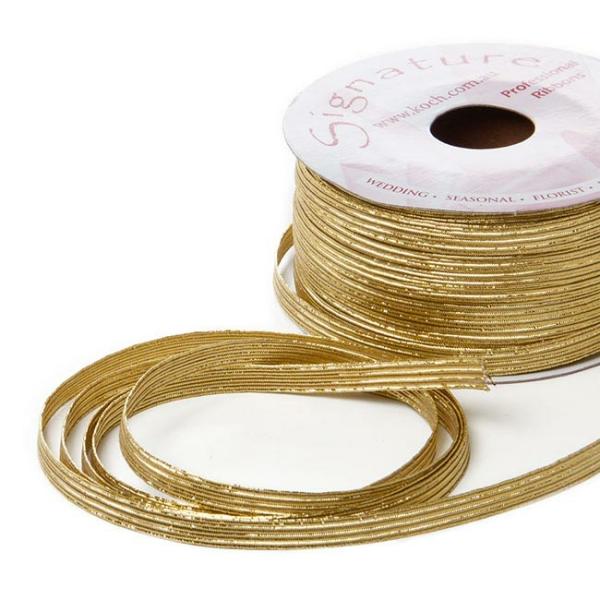 Metallic Cord |  Metallic Cord Flat Elastic Gold (6mmx25m) Craft Cord Metallic Cord