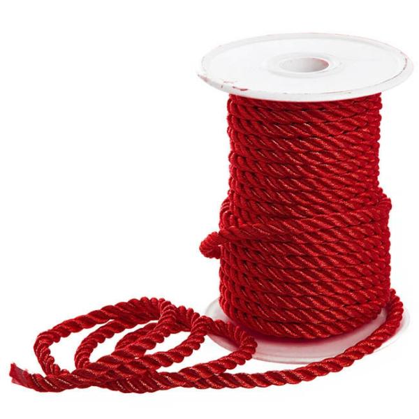 Metallic Rope |  Metallic Rope Red (4mmx10m) Craft Cord Metallic Red